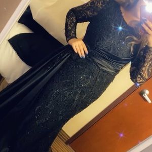 Gorgeous Custom Made dress Fully beaded with side skirt